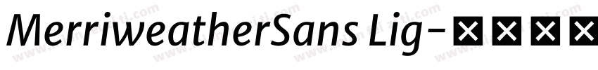 MerriweatherSans Lig字体转换
